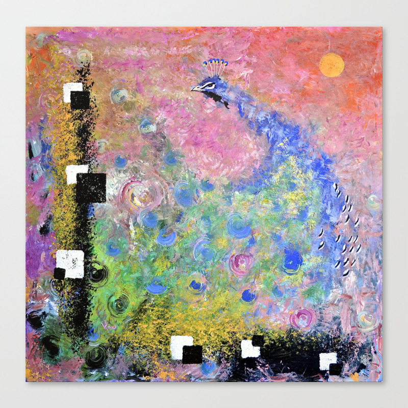 Peacock Dancing In The Sun Canvas Print By Vickilynnrae Society6