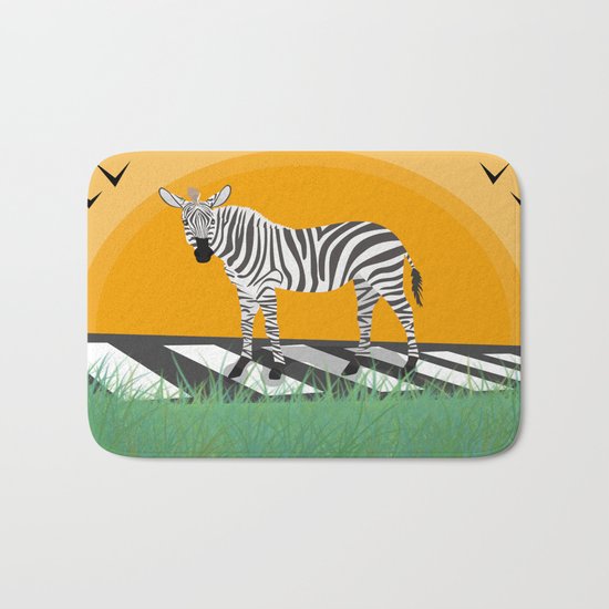 Zebra Bath Mat