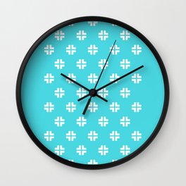 Scandinavian / Robin's Egg Blue + White Wall Clock