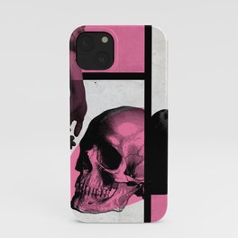 Death Mondrian in pink and black iPhone Case
