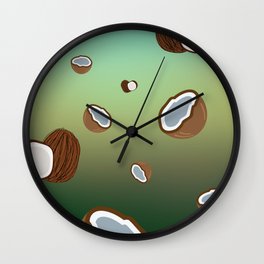 Kokonut simple Design smooth Background Wall Clock