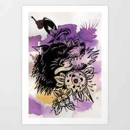 Mandala Wolf Art Print | Pattern, Animal, Scary, Graphic Design 