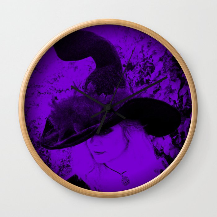 Violet Witch Wall Clock