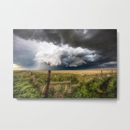 Aquamarine - Storm Over Colorado Plains Metal Print | Small, Extreme, Aquamarine, Prairie, Plains, Photo, White, Colorado, Clouds, Severe 