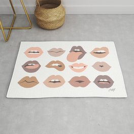 Lips of Love (Neutral Palette) Area & Throw Rug
