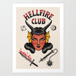 Hellcat fire club Art Print