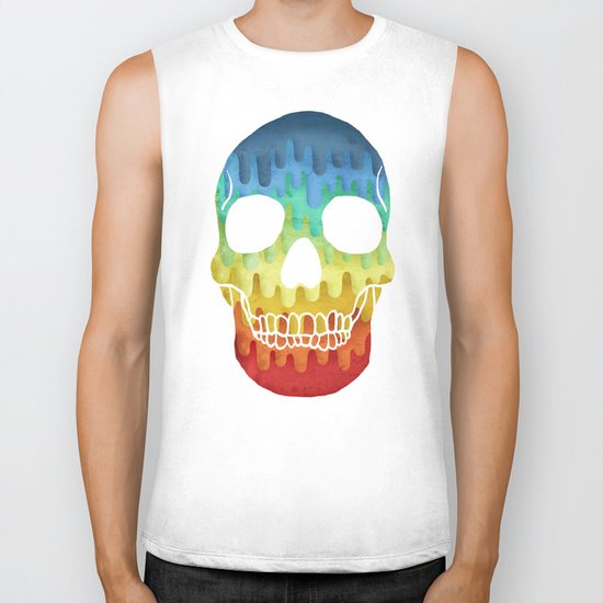 Paper Skull Biker Tank