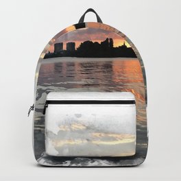 Sunset on the lake Backpack