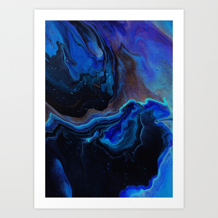 Blue Edged Galaxy Art Print