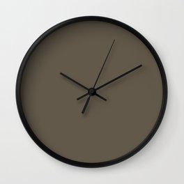 Warm Dark Mocha Brown Solid Color Pairs PPG Chocolate Lab PPG1000-7 - All One Single Shade Colour Wall Clock