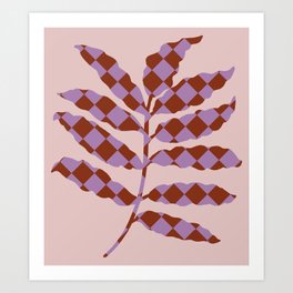 Checkered leaf  Art Print