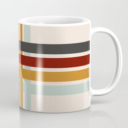 Colored Retro Cross Stripes Coffee Mug