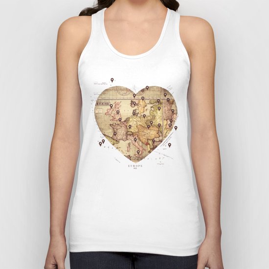 Love to Travel Unisex Tank Top