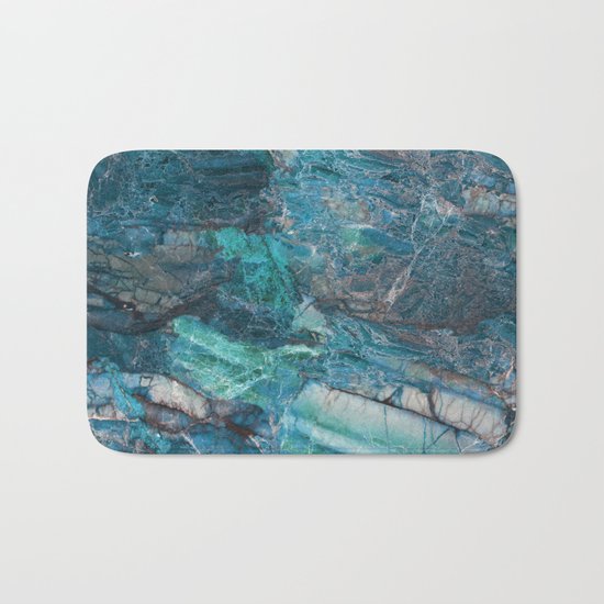 Siena turchese - blue marble Bath Mat