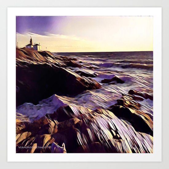 Beavetail Lighthouse, Jamestown RI Art Print