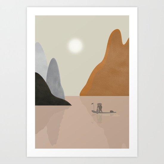 Chinese landscape Art Print