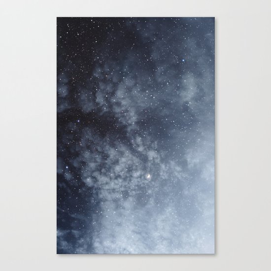 Blue veiled moon Canvas Print