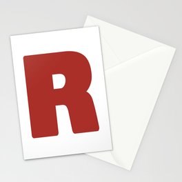 R (Maroon & White Letter) Stationery Card