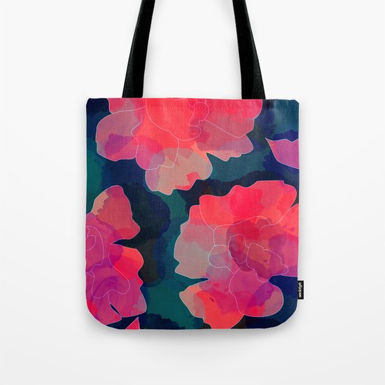 Blushing Flowers- Purple Tote Bag
