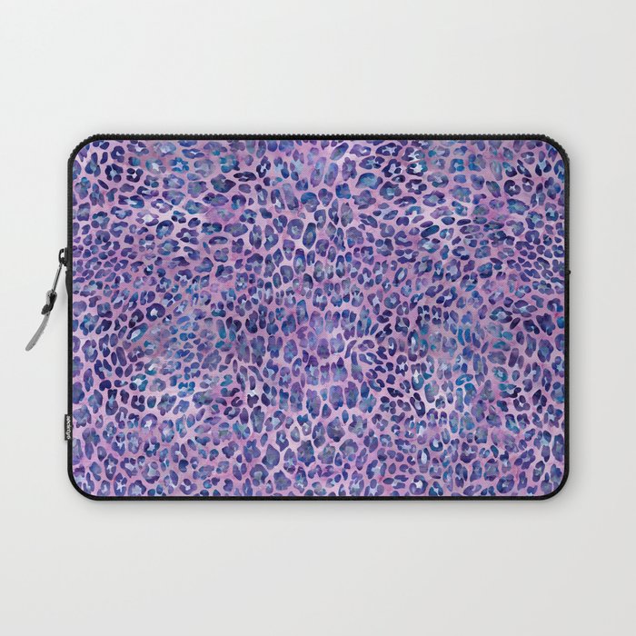Purple Leopard Print Laptop Sleeve