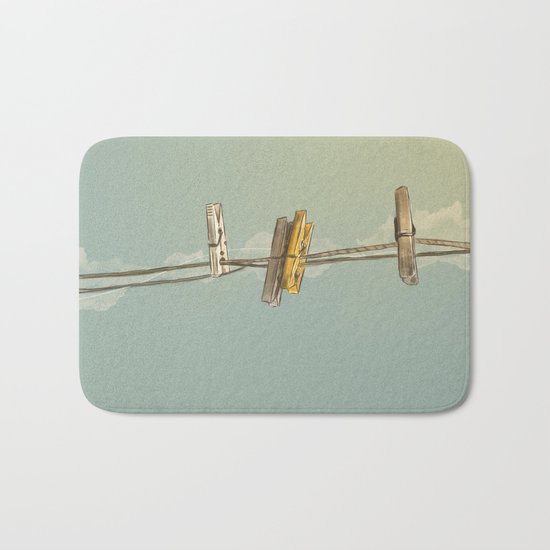Vintage Clothespin Bath Mat