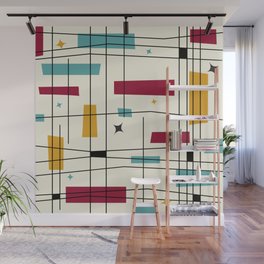 Mid Century Art Bauhaus Style 1950s Colors Wall Mural