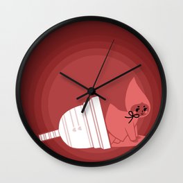 that time of the month, mooncup Wall Clock | Women, Painting, Mooncup, Happy, Funny, Red, Sweet, Smile, Cartoon, Menstruation 
