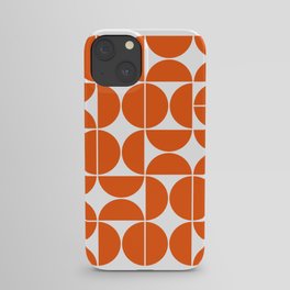 Mid Century Modern Geometric 04 Orange iPhone Case