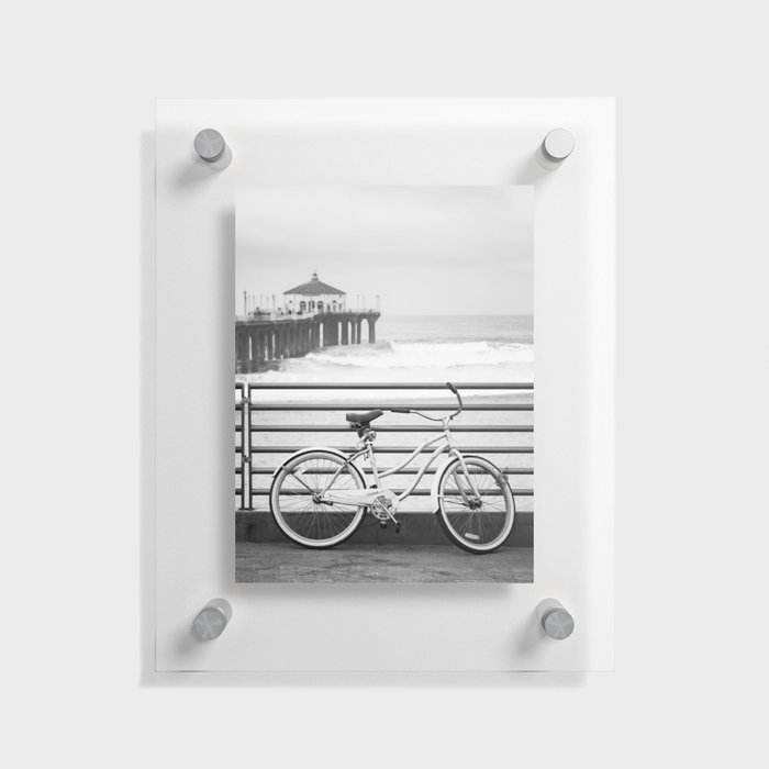 Riding Bikes on the Strand in Manhattan Beach California Floating Acrylic Print
