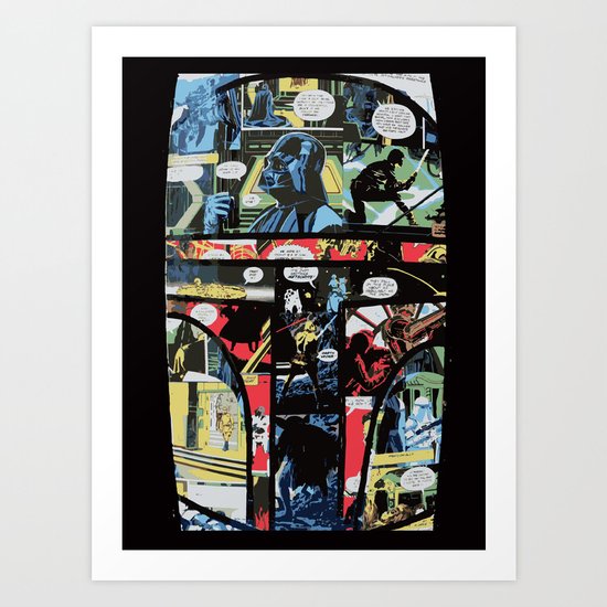 Boba Fett Collage Art Print