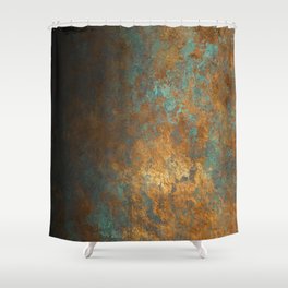 Oxidyzed copper Shower Curtain