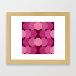 Monochromatic purple Retro circles  Framed Art Print