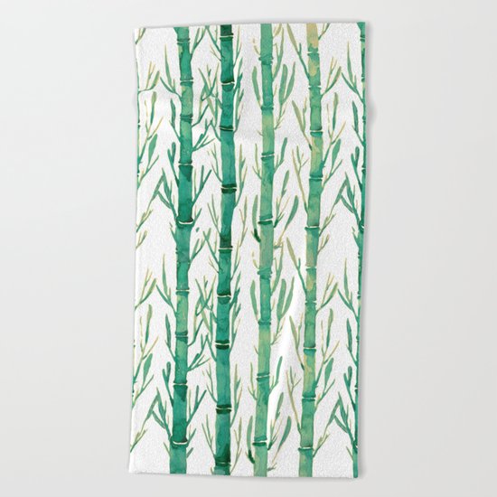 bamboo pattern Beach Towel