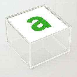 letter A (Green & White) Acrylic Box