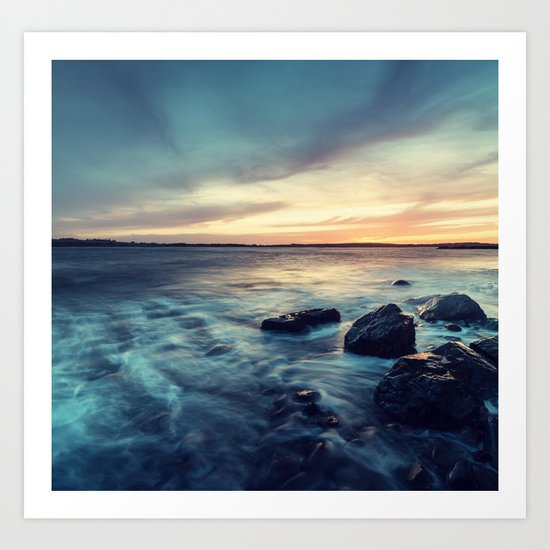 Sunset on the Breakwater Art Print