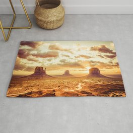 Monument Valley Sunrise Area & Throw Rug