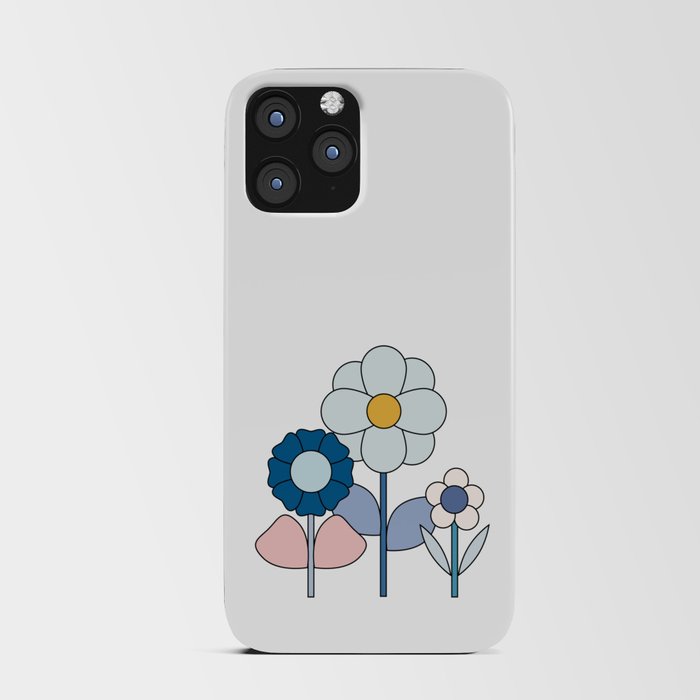 BLUE Flowers iPhone Card Case