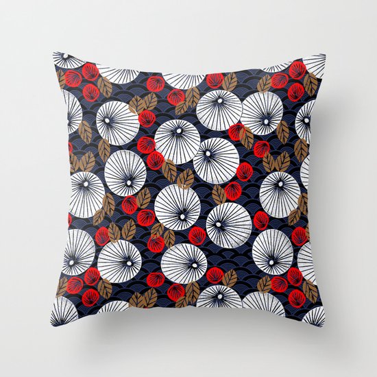 Parasol Garden Throw Pillow