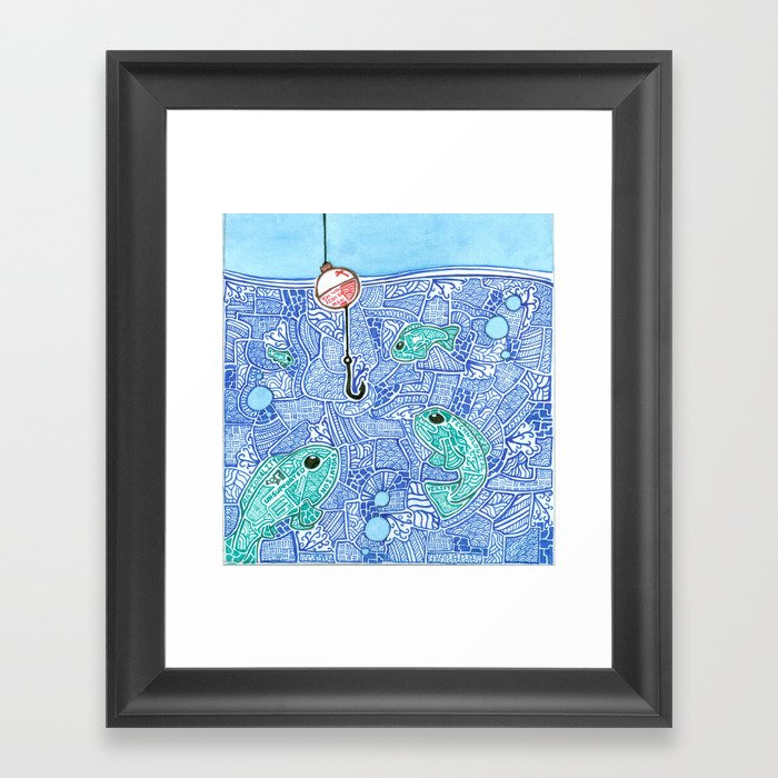 Fishing Framed Art Print