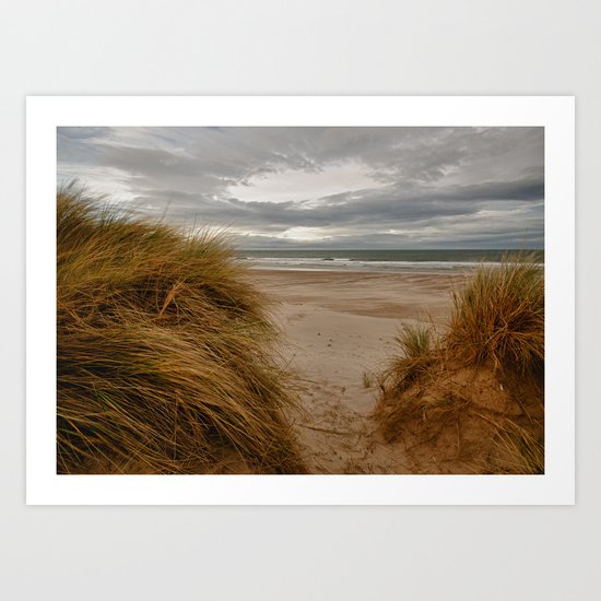 Bamburgh Beach Art Print