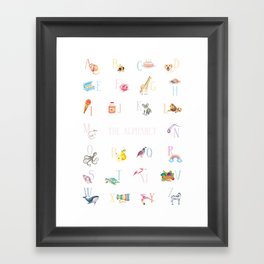 Children's Alphabet Print – Watercolour Framed Art Print