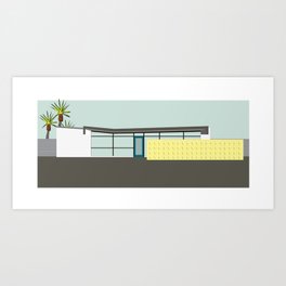 Mid Century Modern House 10: Palm Springs Architecture: Desert Style: Vintage Design Art Print