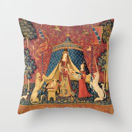 The Lady and The Unicorn by Old Master Throw Pillow
