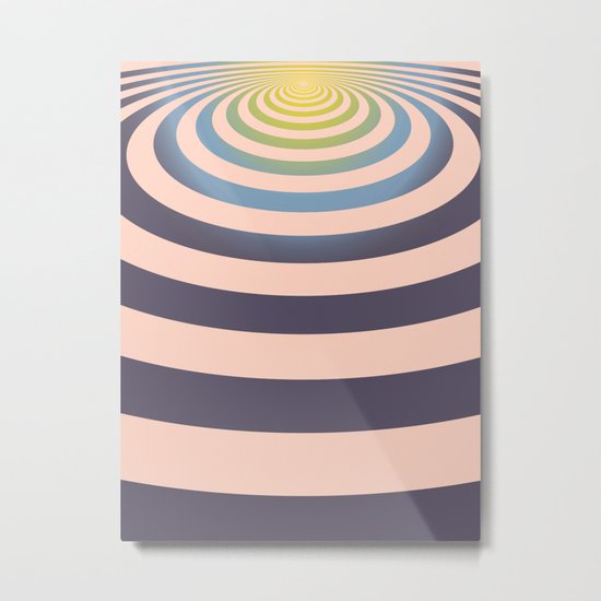 Circle around asymmetrically - Optical game Metal Print
