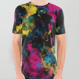 CMYK Graffiti Clouds All Over Graphic Tee