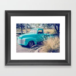 Chevy Truck by the Road Framed Art Print | Digital, C, Photo, Truck, Musclecar, Vintage, Oldcar, Cardetails, Classiccars 
