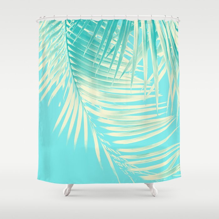 Palm Leaves Summer Vibes #4 #tropical #decor #art #society6 Shower Curtain