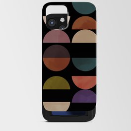 mid century abstract geometric autumn 3 iPhone Card Case