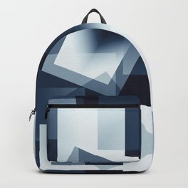 Blue Chaos, Geometric Abstract. Backpack