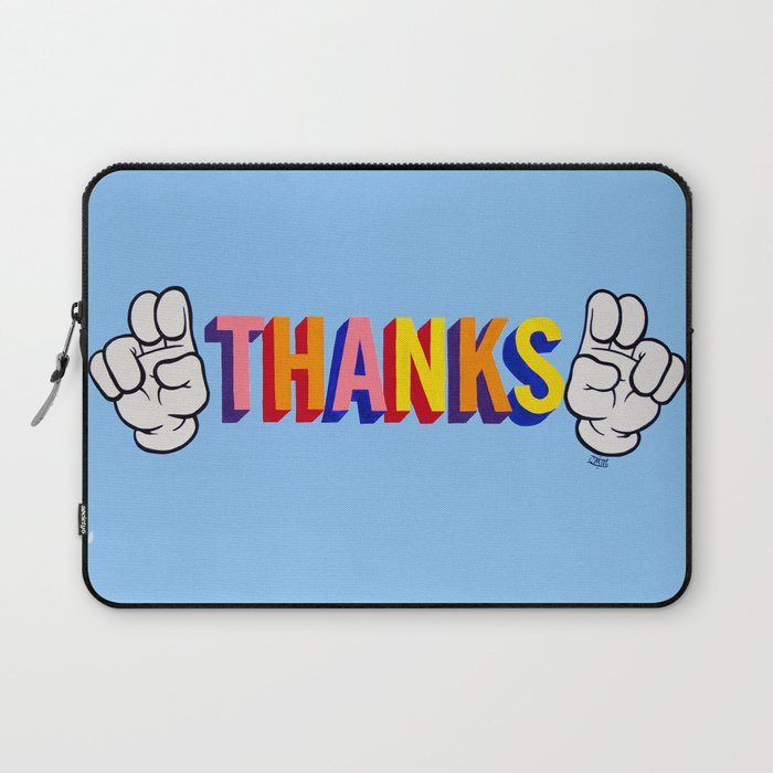 "Thanks" Laptop Sleeve